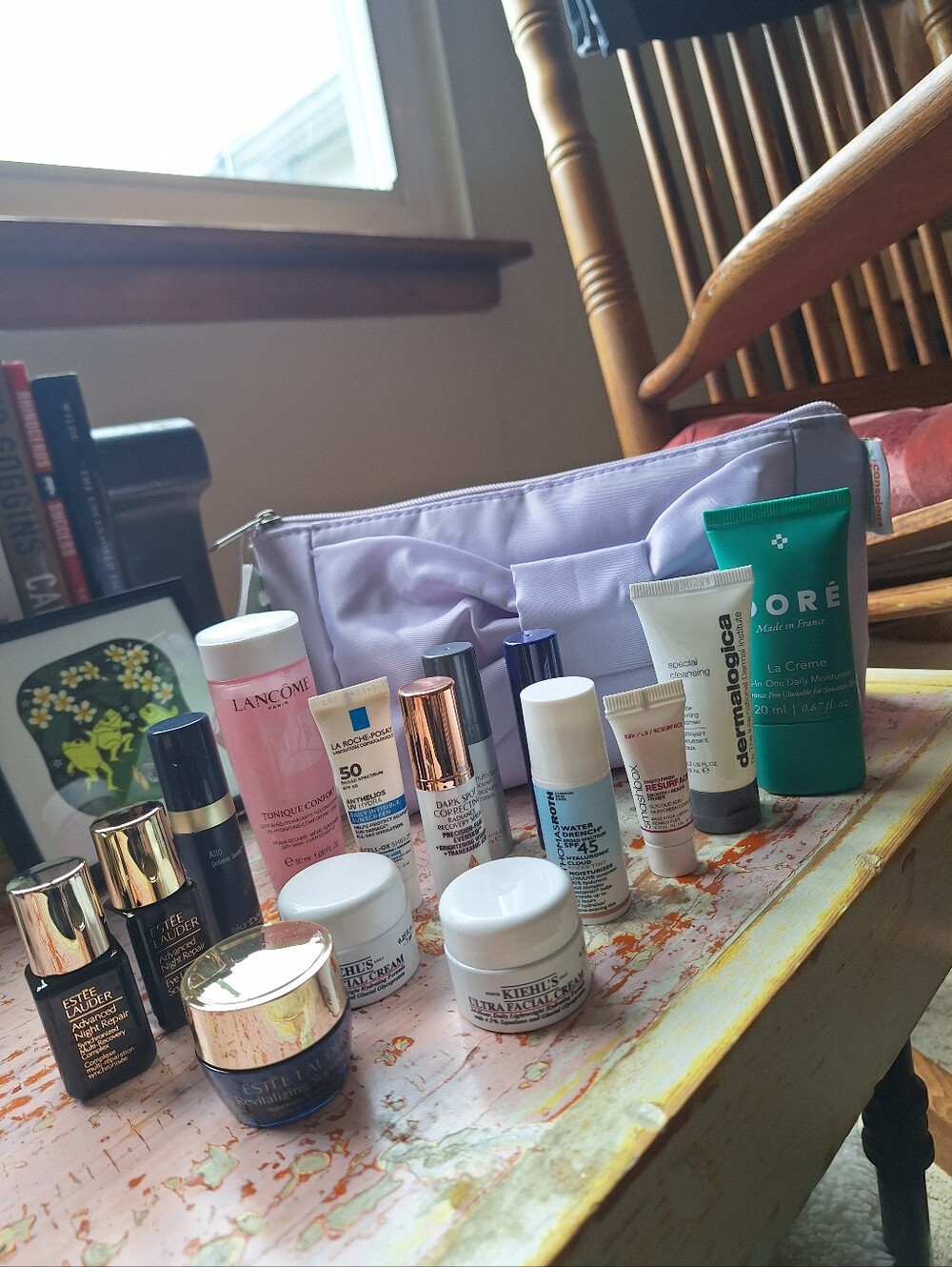 New 15 Pc Travel Skincare & Bag